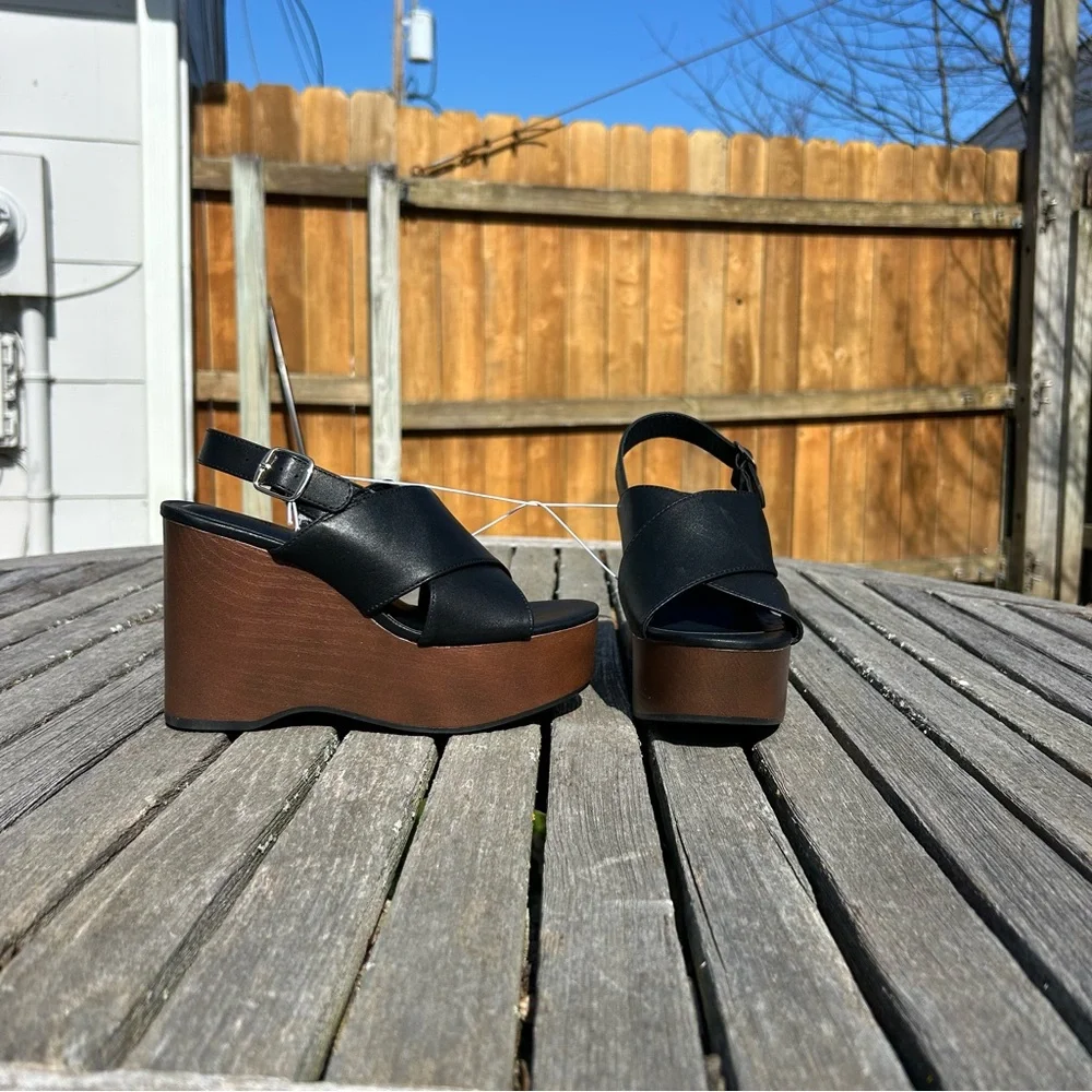 Women's Naomi Wood Wedge Heels with Memory Foam Insole Universal Thread size 6.5